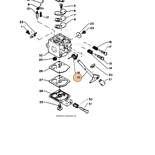 ECHO part 12311706530 — IPL diagram snippet (6x zoom, amber highlight)