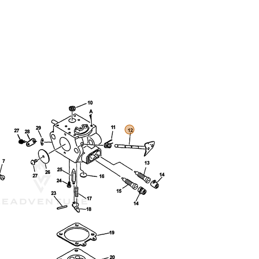 ECHO part 12311709660 — IPL diagram snippet (6x zoom, amber highlight)