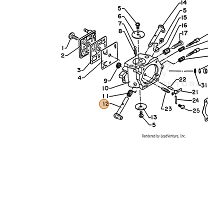 ECHO part 12311712330 — IPL diagram snippet (6x zoom, amber highlight)