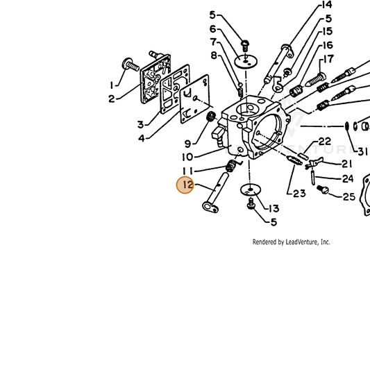 ECHO part 12311712330 — IPL diagram snippet (6x zoom, amber highlight)