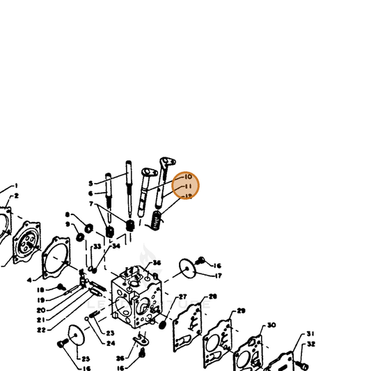 ECHO part 12311712430 — IPL diagram snippet (6x zoom, amber highlight)