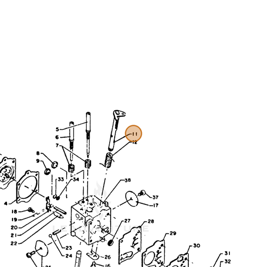 ECHO part 12311714730 — IPL diagram snippet (6x zoom, amber highlight)