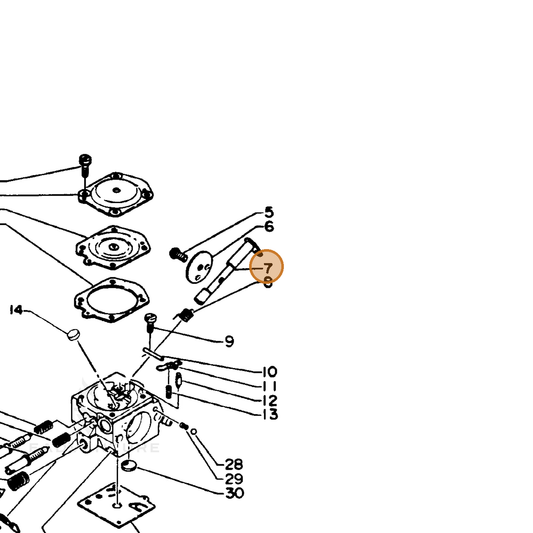 ECHO part 12311716131 — IPL diagram snippet (6x zoom, amber highlight)