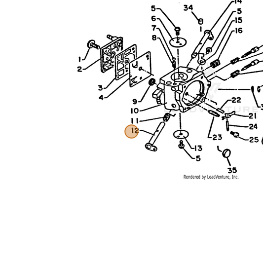 ECHO part 12311719830 — IPL diagram snippet (6x zoom, amber highlight)