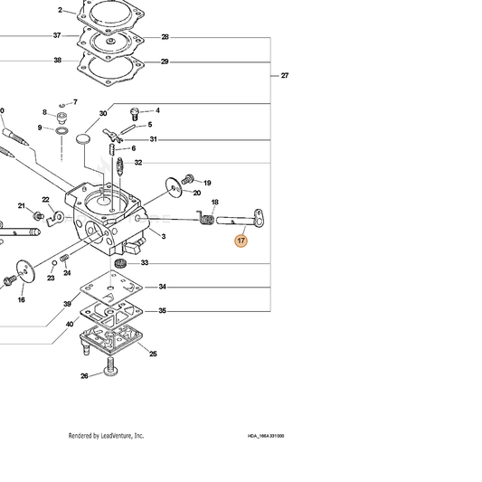 ECHO part 12311732630 — IPL diagram snippet (6x zoom, amber highlight)