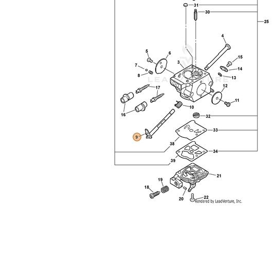 ECHO part 12311739330 — IPL diagram snippet (6x zoom, amber highlight)