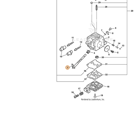 ECHO part 12311739530 — IPL diagram snippet (6x zoom, amber highlight)