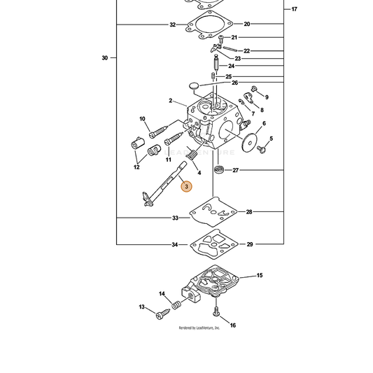 ECHO part 12311739630 — IPL diagram snippet (6x zoom, amber highlight)