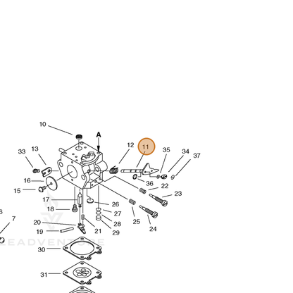 ECHO part 12311755630 — IPL diagram snippet (6x zoom, amber highlight)
