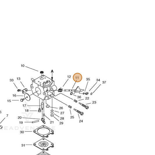 ECHO part 12311755630 — IPL diagram snippet (6x zoom, amber highlight)