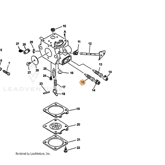 ECHO part 12311803660 — IPL diagram snippet (6x zoom, amber highlight)
