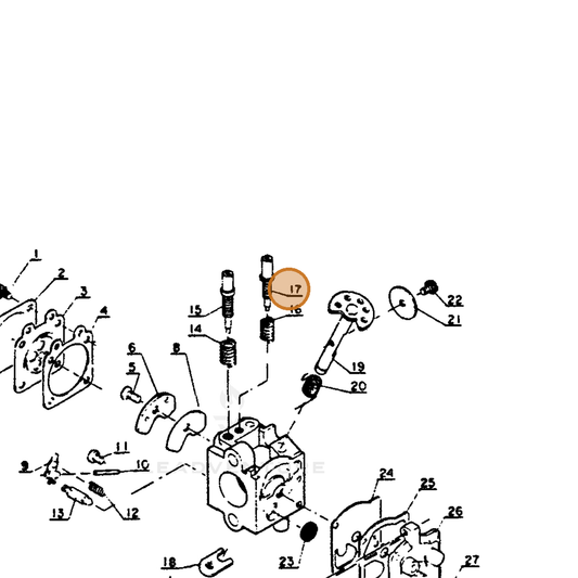 ECHO part 12311810130 — IPL diagram snippet (6x zoom, amber highlight)