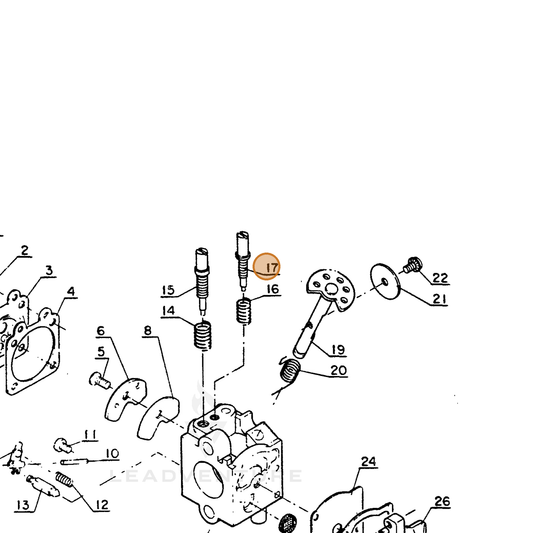 ECHO part 12311810530 — IPL diagram snippet (6x zoom, amber highlight)