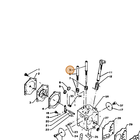 ECHO part 12311810630 — IPL diagram snippet (6x zoom, amber highlight)
