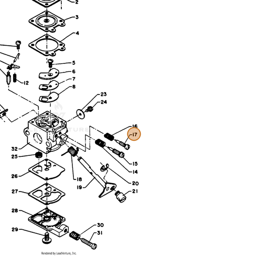 ECHO part 12311821430 — IPL diagram snippet (6x zoom, amber highlight)