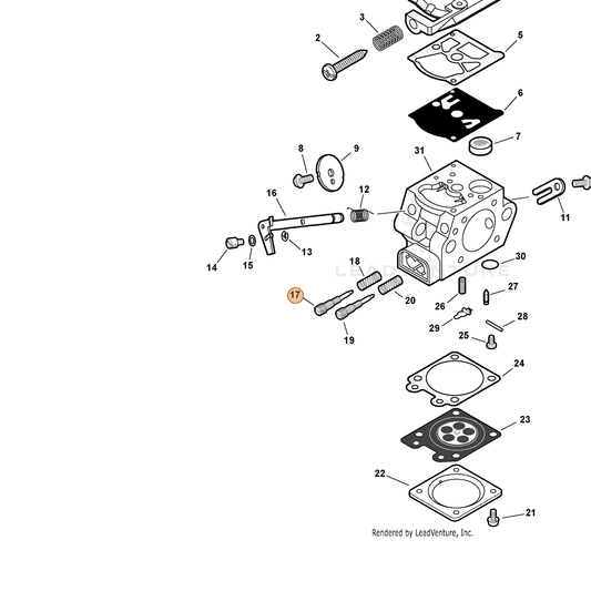 ECHO part 12311840430 — IPL diagram snippet (6x zoom, amber highlight)