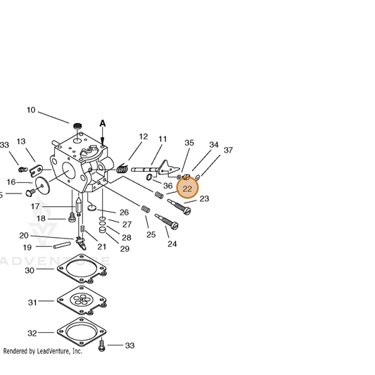 ECHO part 12311922130 — IPL diagram snippet (6x zoom, amber highlight)