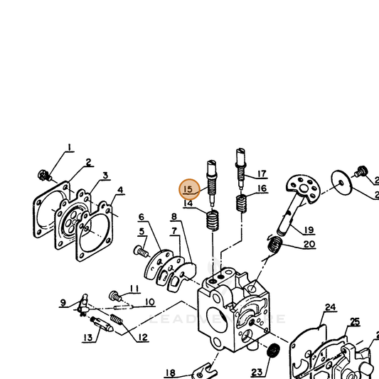 ECHO part 12312003930 — IPL diagram snippet (6x zoom, amber highlight)