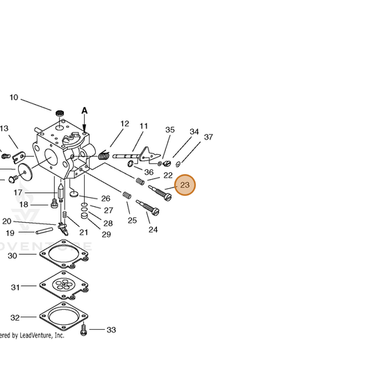 ECHO part 12312009560 — IPL diagram snippet (6x zoom, amber highlight)