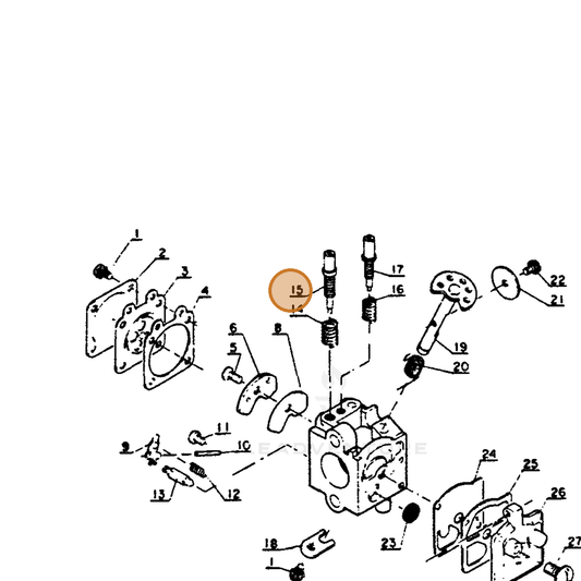 ECHO part 12312010130 — IPL diagram snippet (6x zoom, amber highlight)