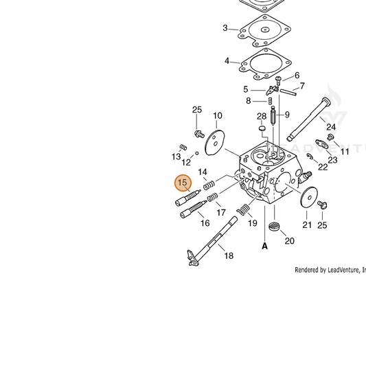 ECHO part 12312010860 — IPL diagram snippet (6x zoom, amber highlight)