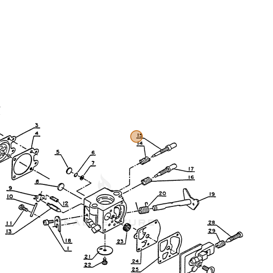 ECHO part 12312014530 — IPL diagram snippet (6x zoom, amber highlight)