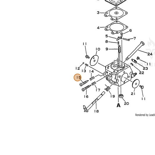 ECHO part 12312037330 — IPL diagram snippet (6x zoom, amber highlight)