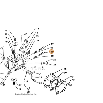 ECHO part 12312037530 — IPL diagram snippet (6x zoom, amber highlight)