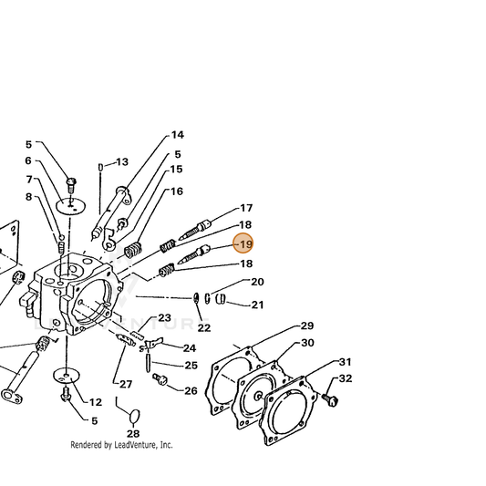 ECHO part 12312037530 — IPL diagram snippet (6x zoom, amber highlight)