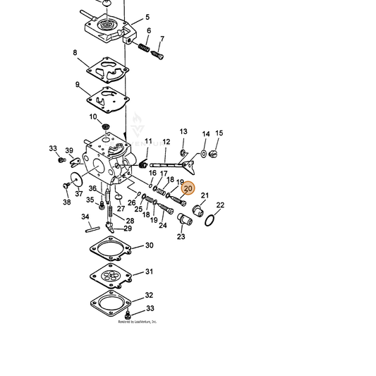 ECHO part 12312039630 — IPL diagram snippet (6x zoom, amber highlight)