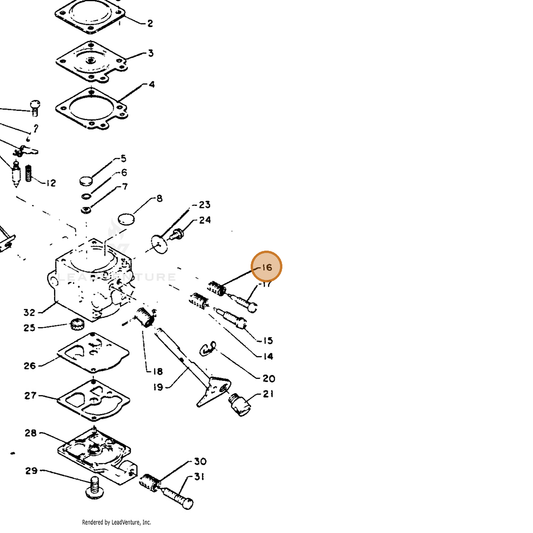 ECHO part 12312103930 — IPL diagram snippet (6x zoom, amber highlight)
