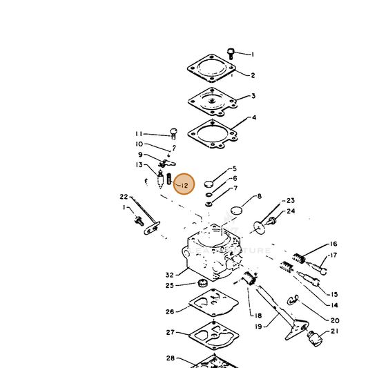 ECHO part 12312203930 — IPL diagram snippet (6x zoom, amber highlight)