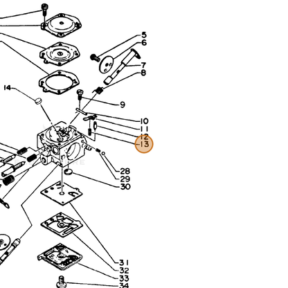 ECHO part 12312216130 — IPL diagram snippet (6x zoom, amber highlight)