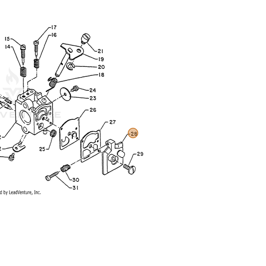 ECHO part 12312400760 — IPL diagram snippet (6x zoom, amber highlight)