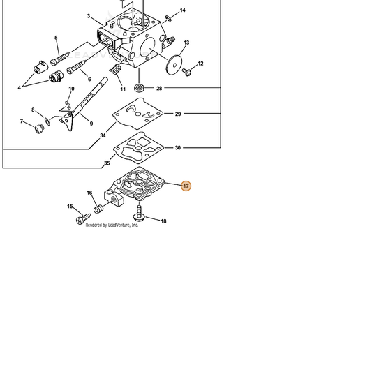 ECHO part 12312402260 — IPL diagram snippet (6x zoom, amber highlight)