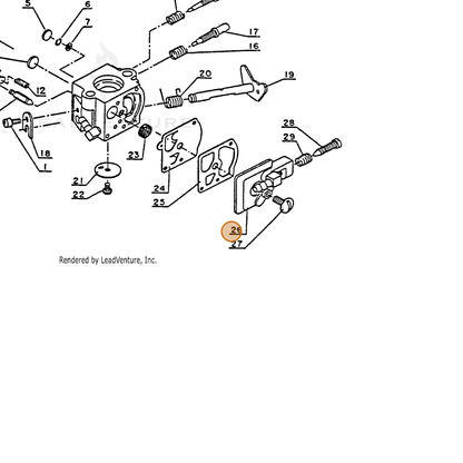 ECHO part 12312402960 — IPL diagram snippet (6x zoom, amber highlight)