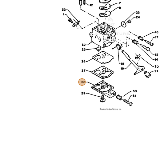 ECHO part 12312406231 — IPL diagram snippet (6x zoom, amber highlight)