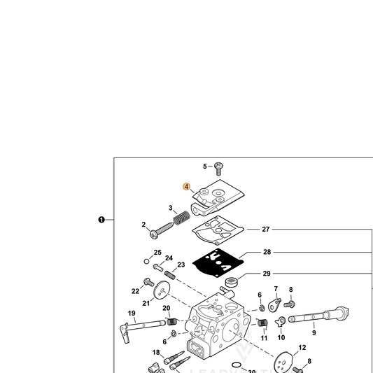 ECHO part 12312409520 — IPL diagram snippet (6x zoom, amber highlight)