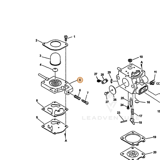 ECHO part 12312409660 — IPL diagram snippet (6x zoom, amber highlight)
