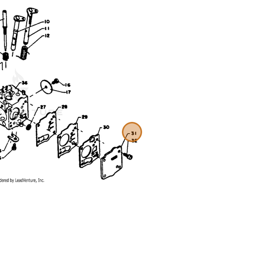 ECHO part 12312412430 — IPL diagram snippet (6x zoom, amber highlight)