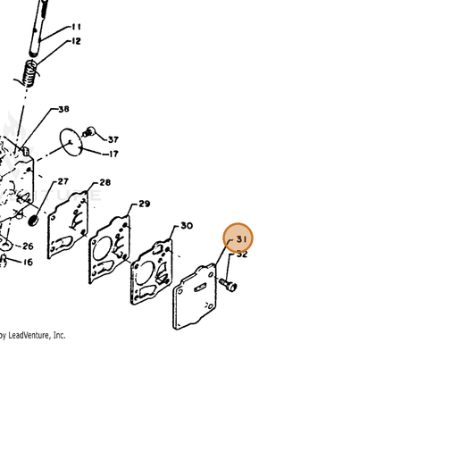 ECHO part 12312414730 — IPL diagram snippet (6x zoom, amber highlight)