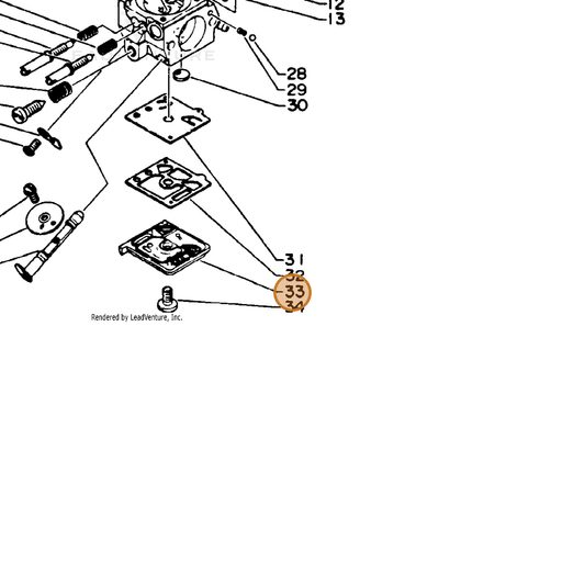 ECHO part 12312416130 — IPL diagram snippet (6x zoom, amber highlight)