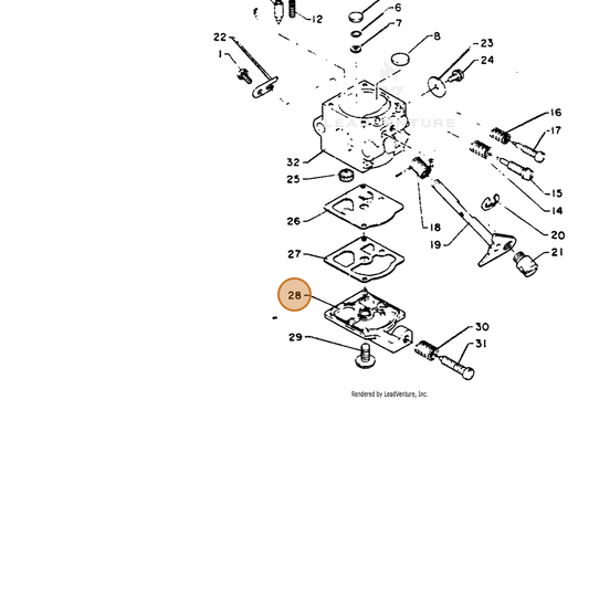 ECHO part 12312416530 — IPL diagram snippet (6x zoom, amber highlight)