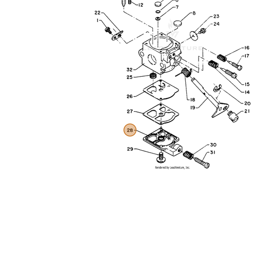 ECHO part 12312429130 — IPL diagram snippet (6x zoom, amber highlight)