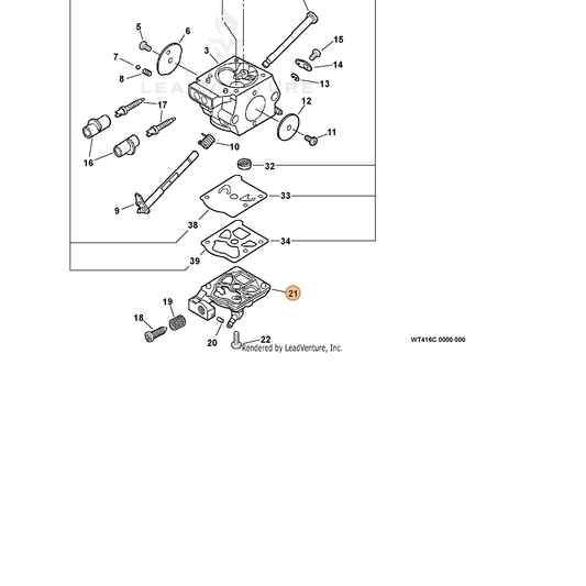 ECHO part 12312438330 — IPL diagram snippet (6x zoom, amber highlight)