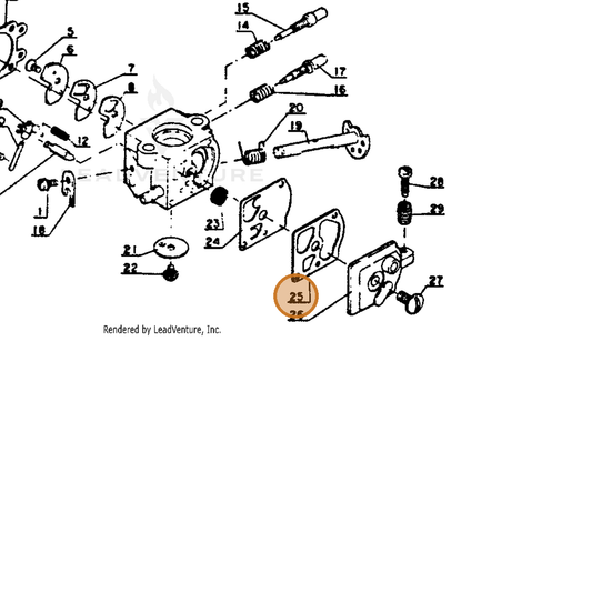ECHO part 12312503930 — IPL diagram snippet (6x zoom, amber highlight)