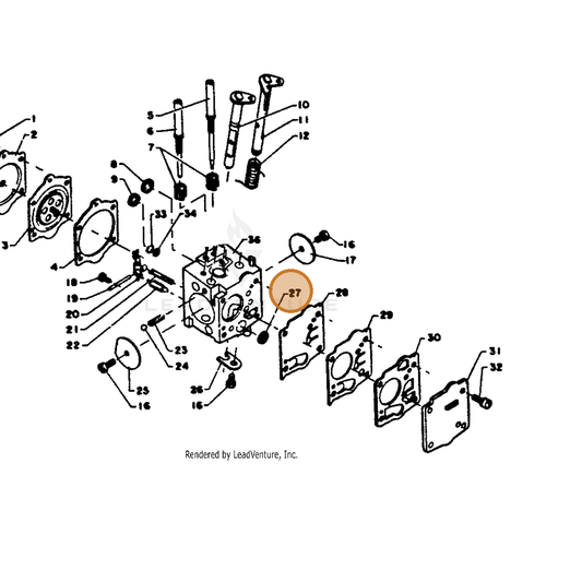 ECHO part 12312610630 — IPL diagram snippet (6x zoom, amber highlight)