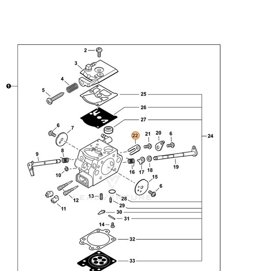 ECHO part 12312703930 — IPL diagram snippet (6x zoom, amber highlight)