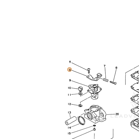 ECHO part 12312840630 — IPL diagram snippet (6x zoom, amber highlight)