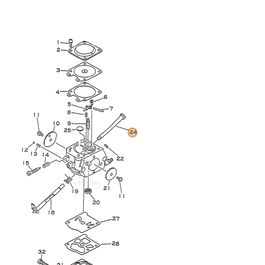 ECHO part 12313110460 — IPL diagram snippet (6x zoom, amber highlight)